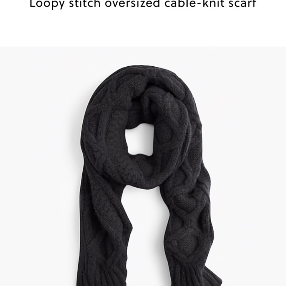 J Crew loopy knit oversized cable knit scarf